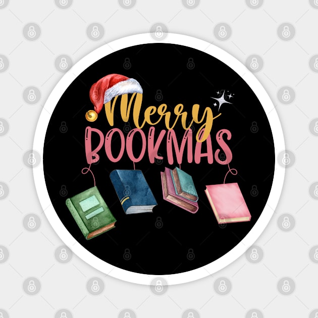 Merry Bookmas Magnet by DottedLinePrint